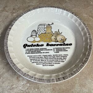 Quiche Lorraine pie dish